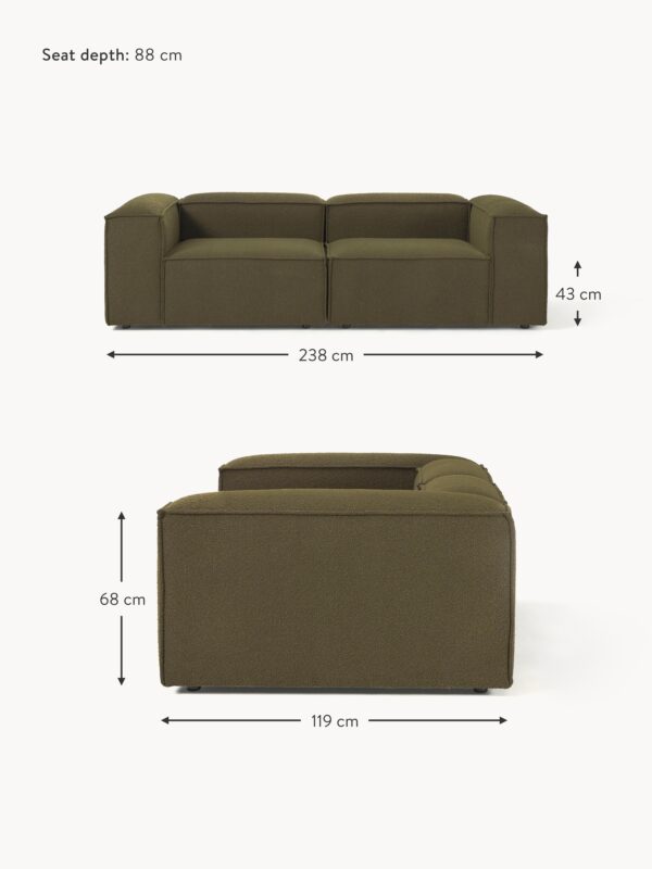 Bouclè Modular Sofa Lennon (3-seater)