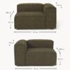 Bouclè Modular Sofa Lennon (3-seater)