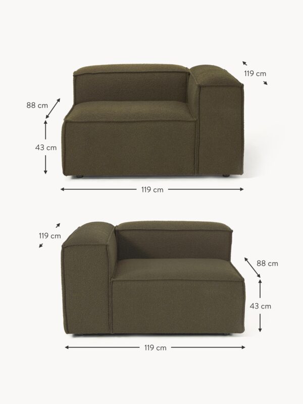 Bouclè Modular Sofa Lennon (3-seater)