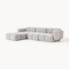 Bouclé Modular Sofa Tayla (4-seater) with Ottoman (left/right)