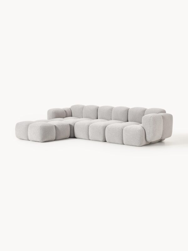 Bouclé Modular Sofa Tayla (4-seater) with Ottoman (left/right)