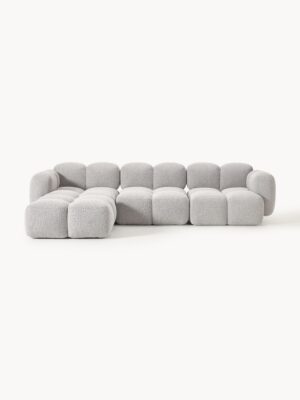 Bouclé Modular Sofa Tayla (4-seater) with Ottoman (left/right)