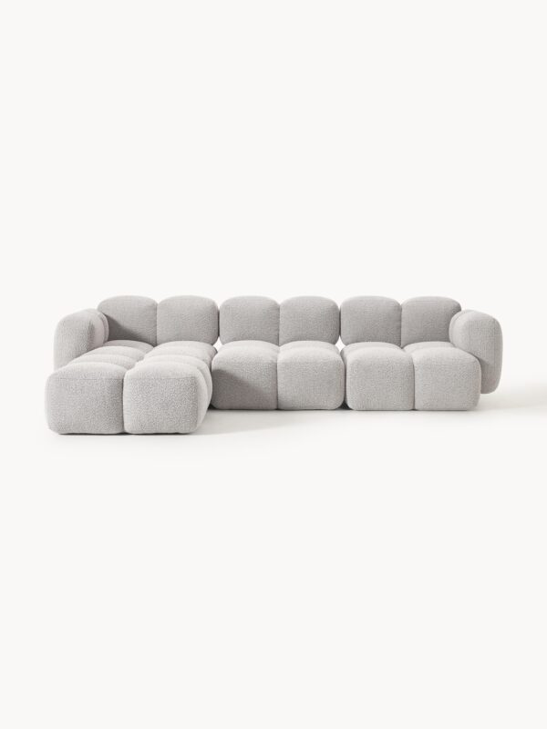 Bouclé Modular Sofa Tayla (4-seater) with Ottoman (left/right)