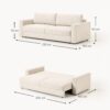 Bouclé Sofa Bed Tasha (3-seater)