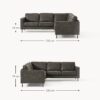 Leather Corner Sofa Hunter (4-seater)