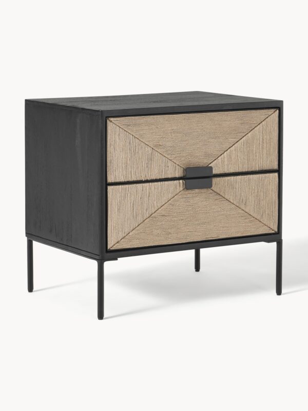 Mango Wood Bedside Table June with Drawers