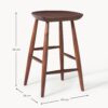 Mango Wood Counter Stool Nino