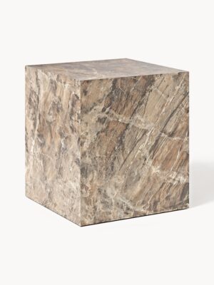 Marble Effect Side Table Lesley