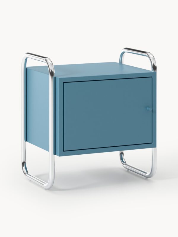 Metal Bedside Table Robyn, left- or right-hinged options
