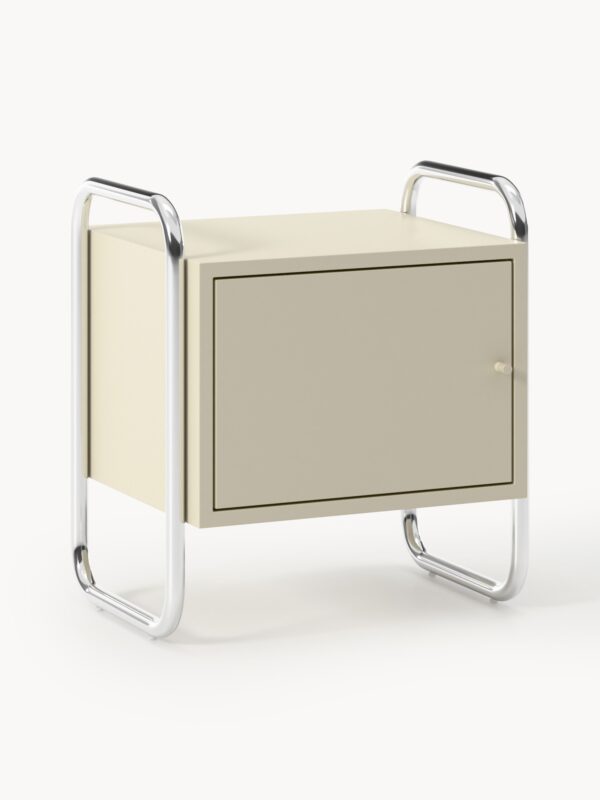 Metal Bedside Table Robyn, left- or right-hinged options