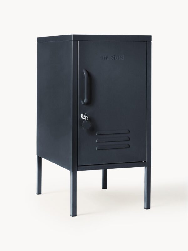 Metal Bedside Table The Shorty, Left- or Right-Hinged Options