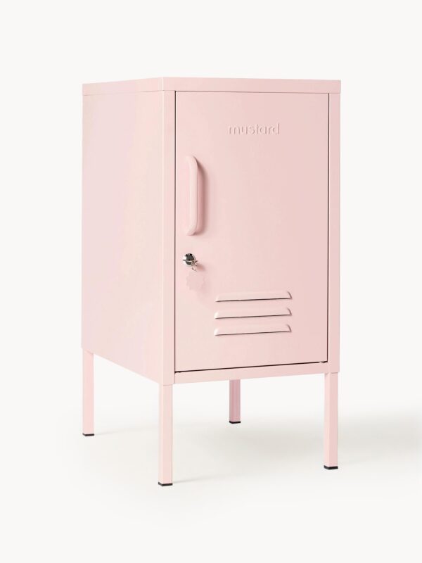 Metal Bedside Table The Shorty, Left- or Right-Hinged Options