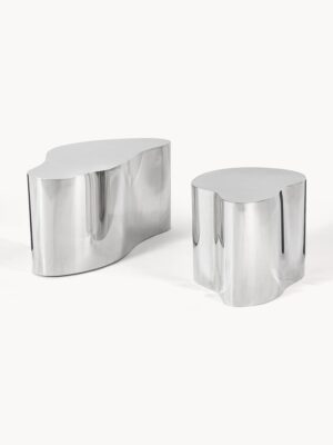 Metal Coffee Tables Dale in Organic Shape, Set of 2