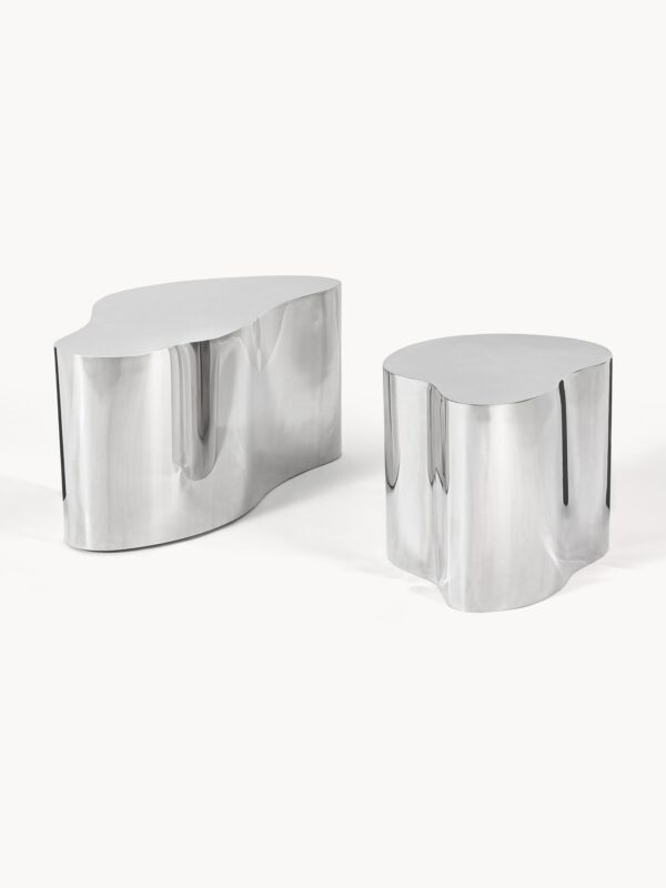 Metal Coffee Tables Dale in Organic Shape, Set of 2