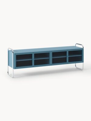 Metal Lowboard Robyn with Glass Front