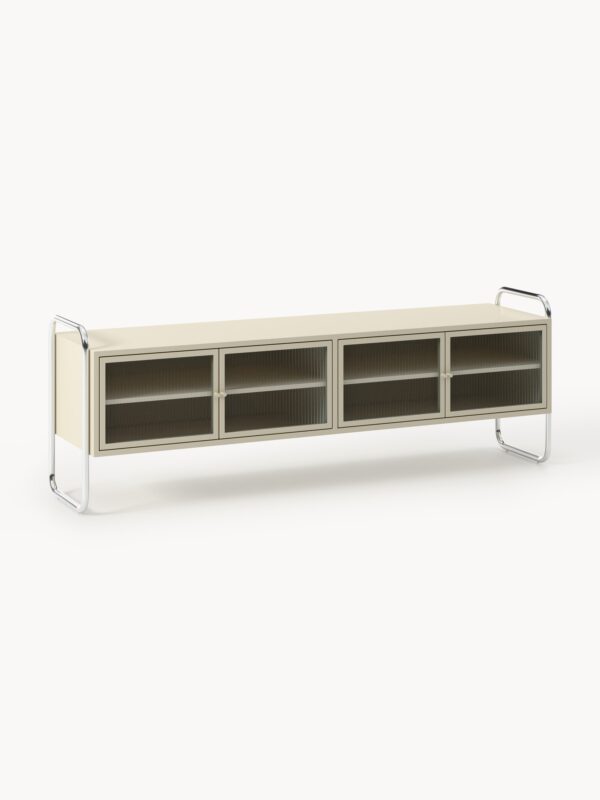 Metal Lowboard Robyn with Glass Front