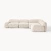 Modular Bouclé Corner Sofa Wolke (4-seater)