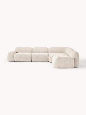 Modular Bouclé Corner Sofa Wolke (4-seater)