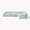 Modular Bouclé Corner Sofa Wolke (4-seater)