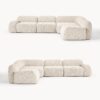 Modular Bouclé Corner Sofa Wolke (4-seater)