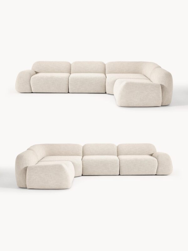 Modular Bouclé Corner Sofa Wolke (4-seater)