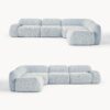 Modular Bouclé Corner Sofa Wolke (4-seater)