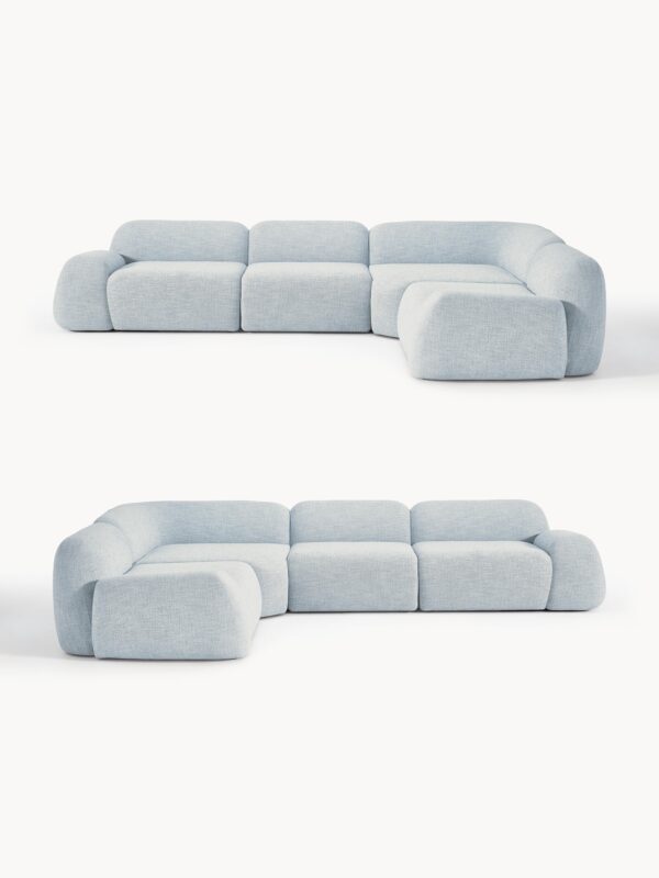 Modular Bouclé Corner Sofa Wolke (4-seater)