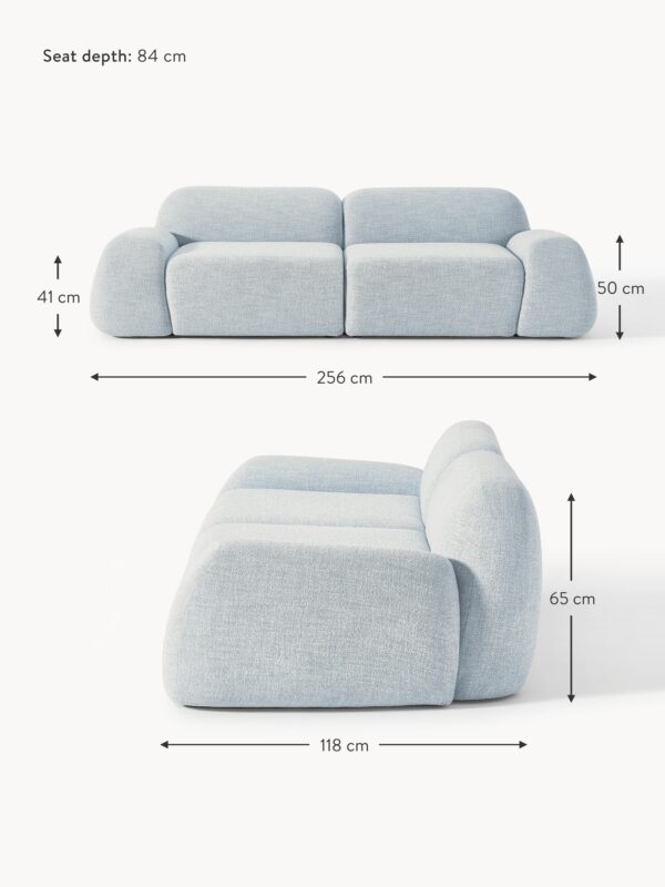 Modular Bouclé Sofa Wolke (3-seater)