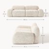 Modular Bouclé Sofa Wolke (3-seater)