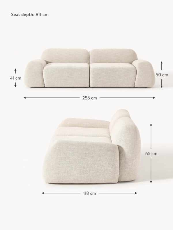 Modular Bouclé Sofa Wolke (3-seater)