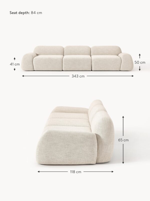 Modular Bouclé Sofa Wolke (4-seater)