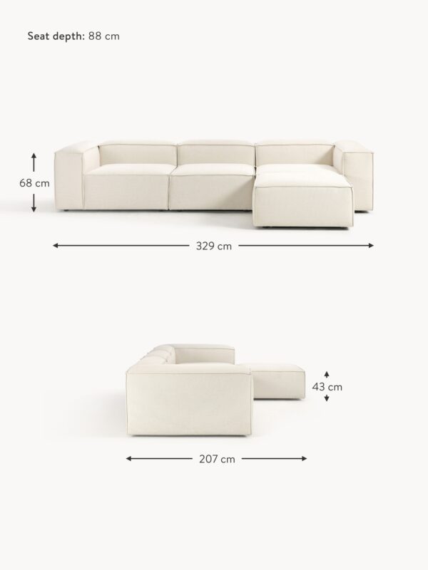 Modular Sofa Lennon (4-seater) with Ottoman (left/right)