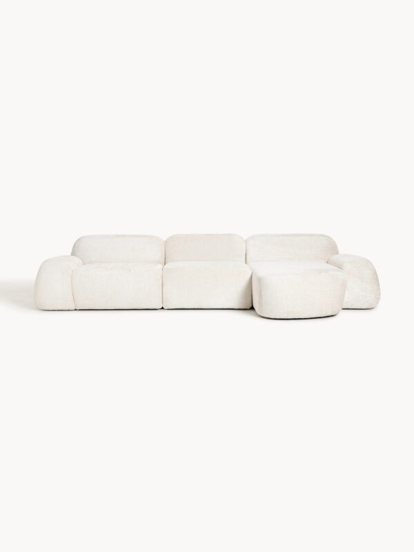 Modular Teddy Bouclé Corner Sofa Wolke (4-seater)