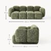 Modular Teddy-Bouclé Sofa Tayla (3-seater)