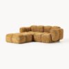 Modular Teddy-Bouclé Sofa Tayla (3-seater) with Ottoman (left/right)