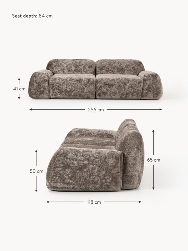 Modular Teddy Bouclé Sofa Wolke (3-seater)