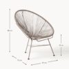 Plastic Wickerwork Lounge Chair Bahia