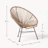 Plastic Wickerwork Lounge Chair Bahia