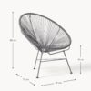 Plastic Wickerwork Lounge Chair Bahia