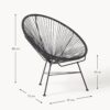 Plastic Wickerwork Lounge Chair Bahia