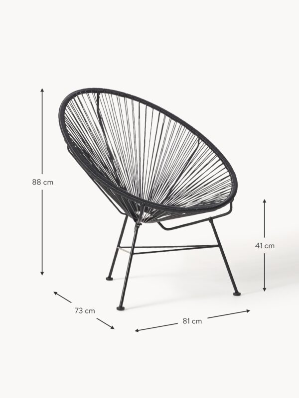 Plastic Wickerwork Lounge Chair Bahia