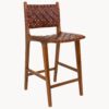 Teak Wood Counter Chair Perugia with Braided Seat Surface