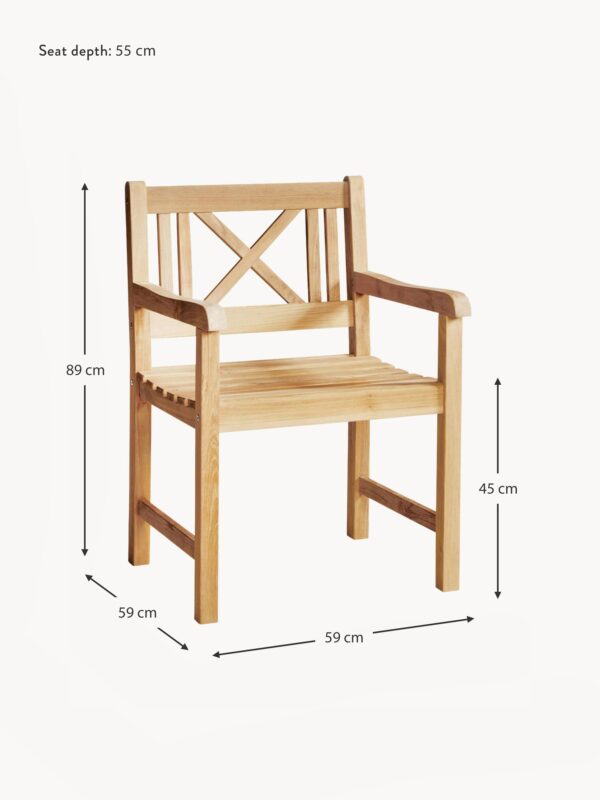 Teak Wood Garden Chair Rosenborg