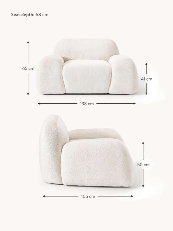 Teddy-Bouclé Lounge Chair Wolke