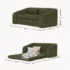 Teddy Bouclé Sofa Bed Eliot (2-seater)