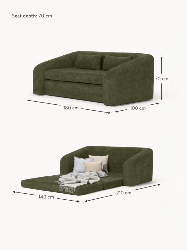 Teddy Bouclé Sofa Bed Eliot (2-seater)