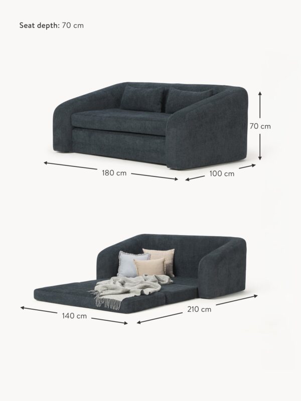 Teddy Bouclé Sofa Bed Eliot (2-seater)