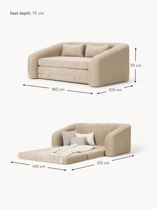 Teddy Bouclé Sofa Bed Eliot (2-seater)