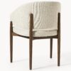 Upholstered Ash Wood Dining Chair Nemo with Armrests
