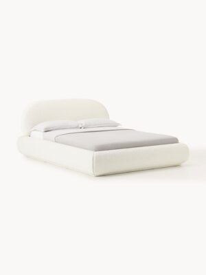 Upholstered Bouclé Bed Alba with Storage